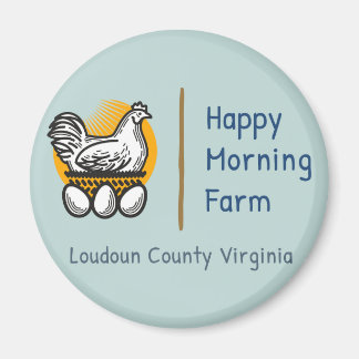 Lycklig morgon Farm Fridge Magnets Magnet