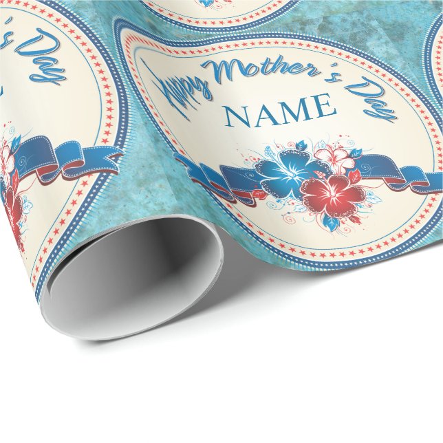 Lycklig Mors dag 11 Papper för inkapsling Presentpapper (Rullad Hörn)