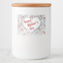 Lycklig Mors dag 3D Pappert hjärta Mat Etiketter