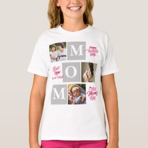 Lycklig Mors dag anpassar fotokollage text. T Shirt
