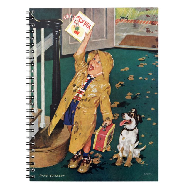 Lycklig mors dag anteckningsbok med spiral (Framsidan)