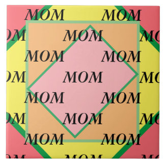 Lycklig Mors dag Art Deco Tile Kakelplatta