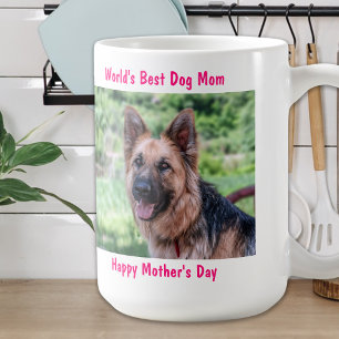 Lycklig Mors dag - Bästa Hund Mamma - Rosa Pet Pho Kaffemugg