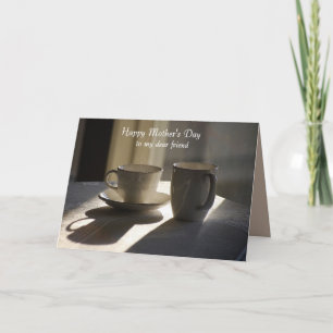 Lycklig Mors dag Bäste vän Kaffe koppar Kort