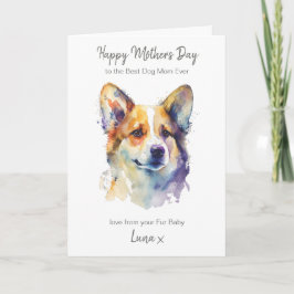 Lycklig Mors dag Best Corgi Hund Mamma Personlig Helgkort
