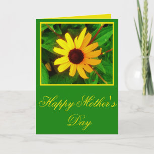Lycklig Mors dag Black Eyed Susan Flower Design Kort
