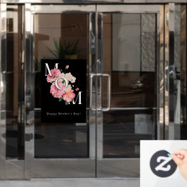 Lycklig Mors dag Black Modern Kreativ Flower