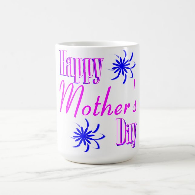 Lycklig Mors dag Blommar Kaffe Mugg (Center)