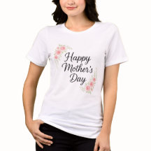 Lycklig Mors dag Blommigt T-Shirt