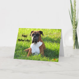 Lycklig Mors dag ... Boxer-Hund-kort Kort