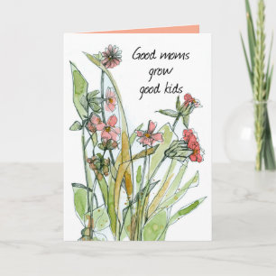 Lycklig Mors dag Bra Mammor Wildblommor Kort