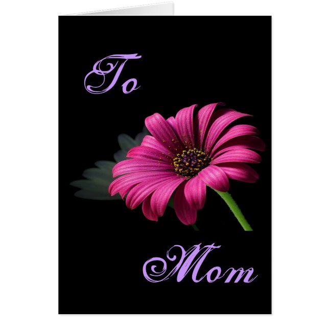 Lycklig Mors dag Bright Rosa Daisy I Hälsningskort (Framsidan)