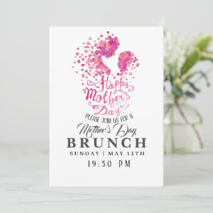 Lycklig Mors dag Brunch Inbjudningar