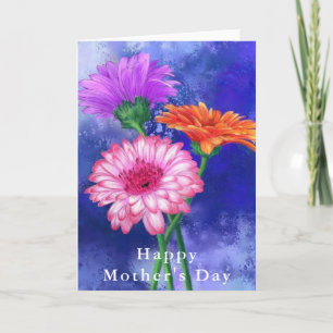 Lycklig Mors dag Card Gerberas Flowers Kort