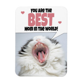 Lycklig Mors dag Cat Shouting Humor Magnet