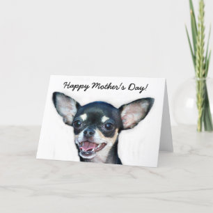 Lycklig Mors dag Chihuahua-hälsningskort Kort