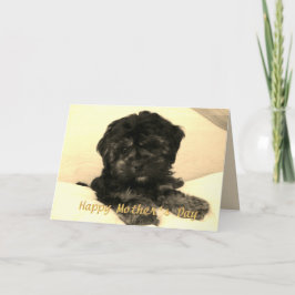 Lycklig Mors dag Cute Baby Hund Kort