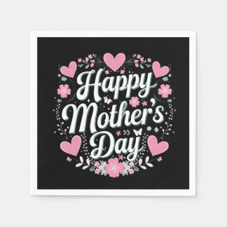 Lycklig Mors dag Cute Blommigt Mamma Grandma Pappersservett