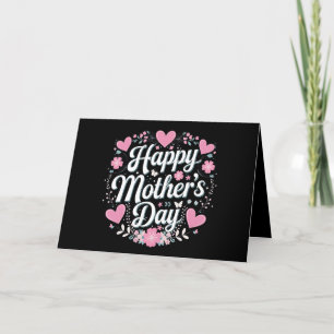 Lycklig Mors dag Cute Blommigt Mamma Grandma Tack Kort