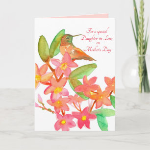 Lycklig Mors dag dotter i Lag Hummingbird Kort