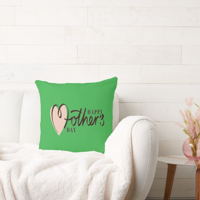Lycklig Mors dag - Elegant Blommigt Heart Design D Kudde (Soffa)