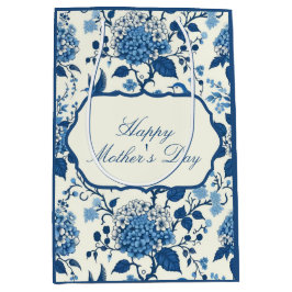 Lycklig Mors dag Elegant Blue Chinoiserie Blommigt