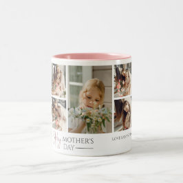 Lycklig Mors dag | Elegant Modern fotosamling Två-Tonad Mugg