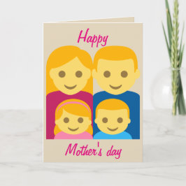 Lycklig mors dag Emoji Kort
