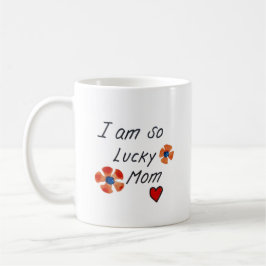 lycklig mors dag, enkel handskriven personlig kaffemugg