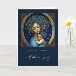 Lycklig Mors dag. Färgning av mor och barn Kort