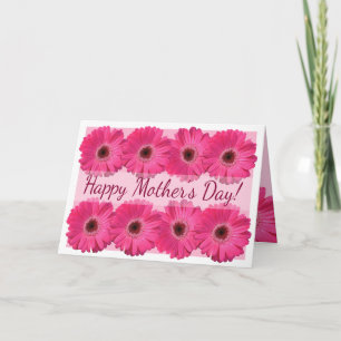 Lycklig Mors dag Färska Rosa Gerber Daisy Kort