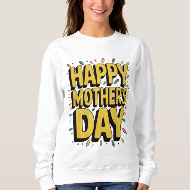 Lycklig Mors dag-fetstil T Shirt (Framsida)