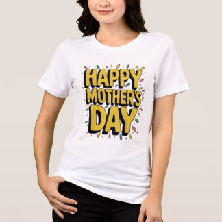 Lycklig Mors dag-fetstil T Shirt