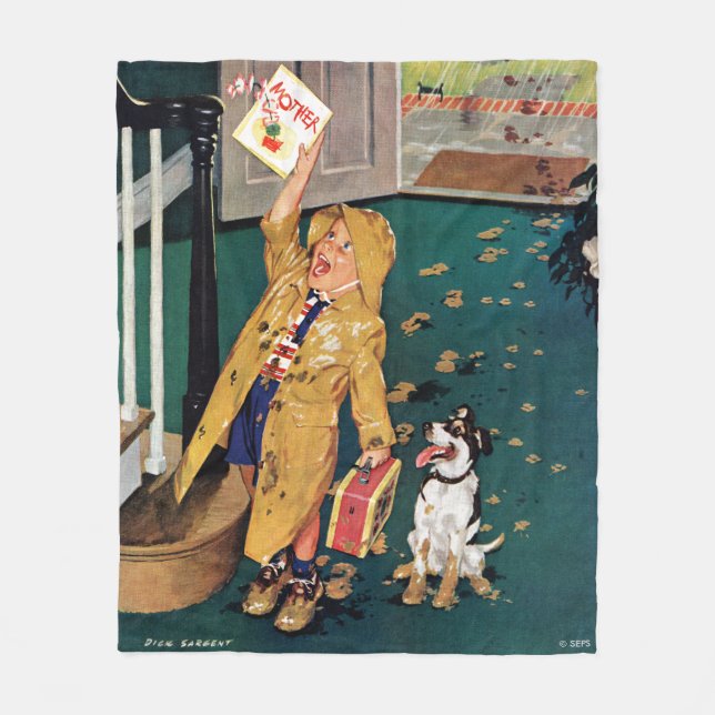 Lycklig mors dag fleecefilt (Framsidan)