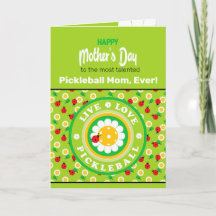 Lycklig Mors dag för Pickleball Mamma, söt