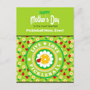 Lycklig Mors dag för Pickleball Mamma, söt Vykort