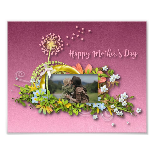 Lycklig Mors dag Fototryck (Framsidan)