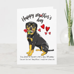 Lycklig mors dag från din älska Rottweiler Kort