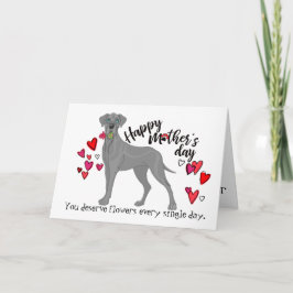 Lycklig mors dag från din great dane kort