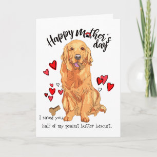Lycklig mors dag från din guld- Retriever Kort