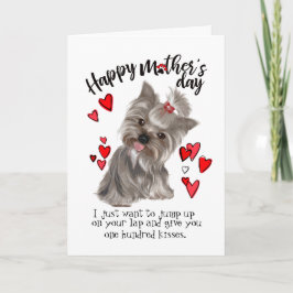 Lycklig Mors dag från ditt Yorkie Hund Card Kort