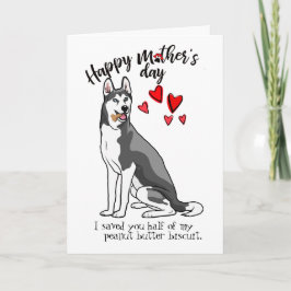 Lycklig Mors dag från er Siberian husky Hund Kort