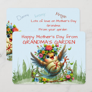 Lycklig Mors dag från GRANDMA S GARDEN Funny Bir Julkort