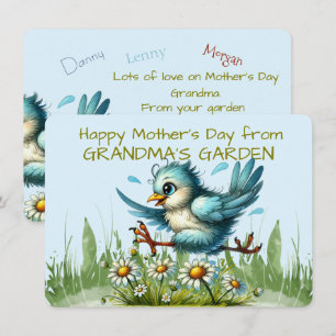 Lycklig Mors dag från GRANDMA S GARDEN Funny Bir Julkort