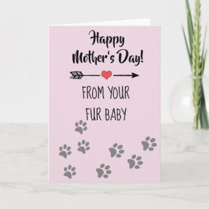 Lycklig Mors dag från Hund Cat Pet Päls Baby Kort