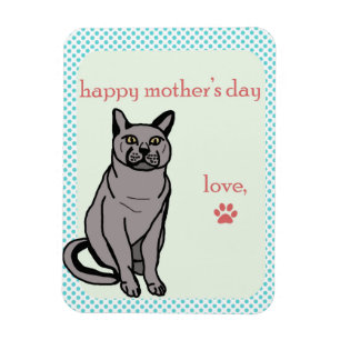 Lycklig Mors dag   Från katt Magnet