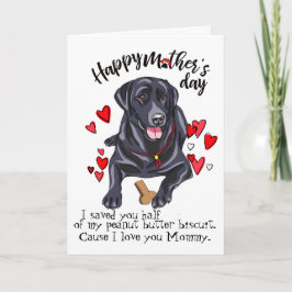 Lycklig Mors dag från Labrador Retriever Kort