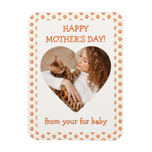 Lycklig Mors dag från Pet Photo från Päls Baby Magnet