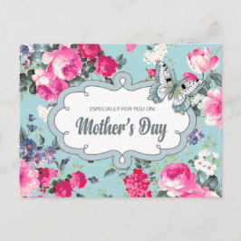 Lycklig Mors dag. Gammal Ro-målning Vykort