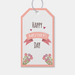 Lycklig Mors dag Gift-Märkrn - Blommigtens utformn Presentetikett